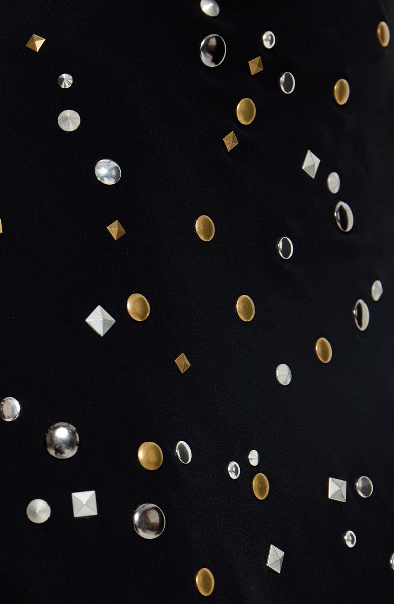 JADED LONDON Mirage Studded Open Back Minidress, Alternate, color, Black