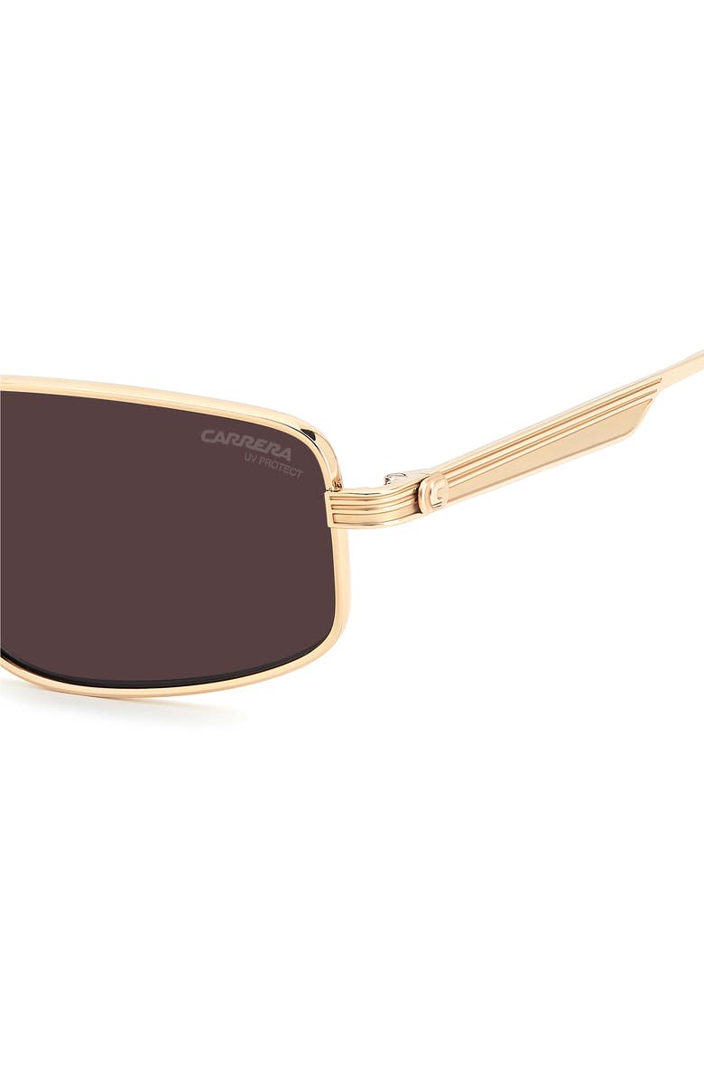 Carrera Eyewear 53mm Rectangular Sunglasses, Alternate, color, Rose Gold/ Mauve
