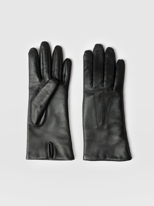 Saint And Sofia Saint + Sofia Luther Leather Gloves In Black