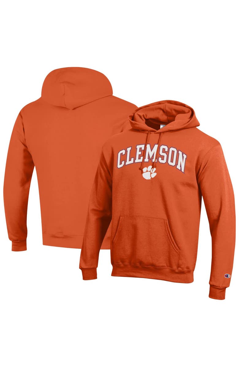 Champion Men's Champion  Orange Clemson Tigers Arched Logo Fleece Pullover Hoodie, Alternate, color, 