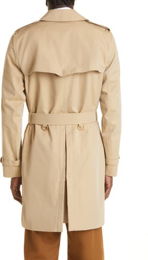 Burberry The Kensington Mid Cotton Gabardine Trench Coat Nordstrom