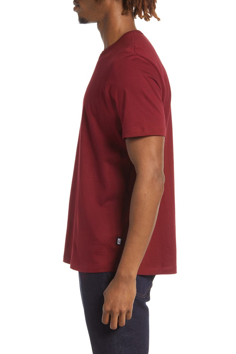 Crewneck Pima Cotton T-Shirt, Alternate, color, QUEENS MERLOT