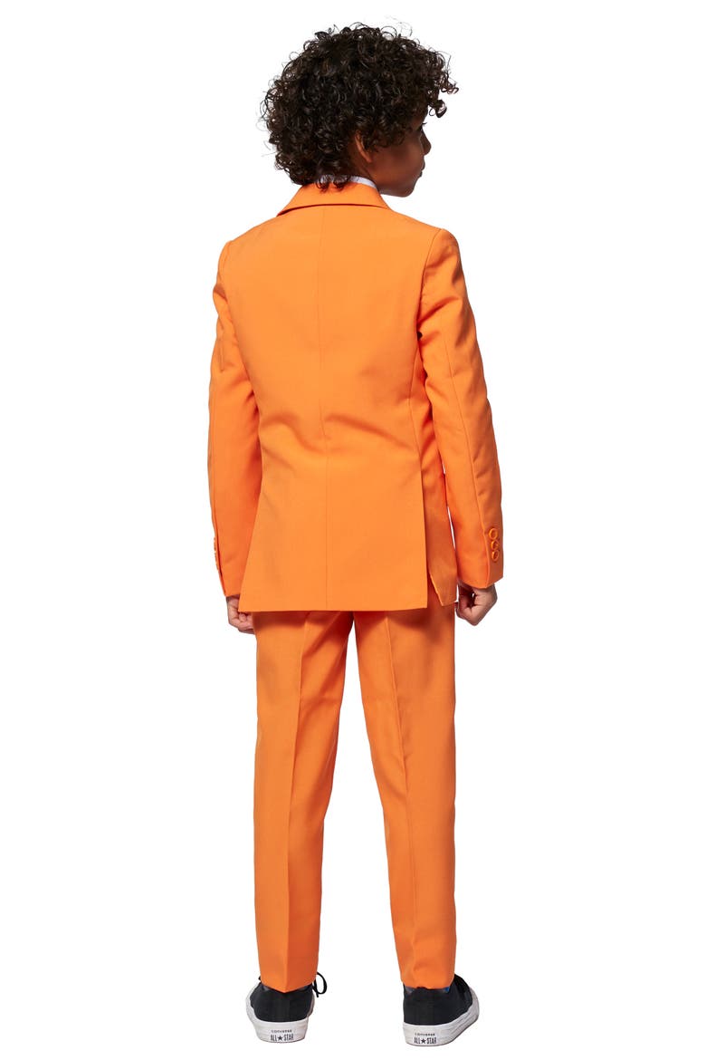 The Orange Two-Piece Suit with Tie, Alternate, color, ORANGE
