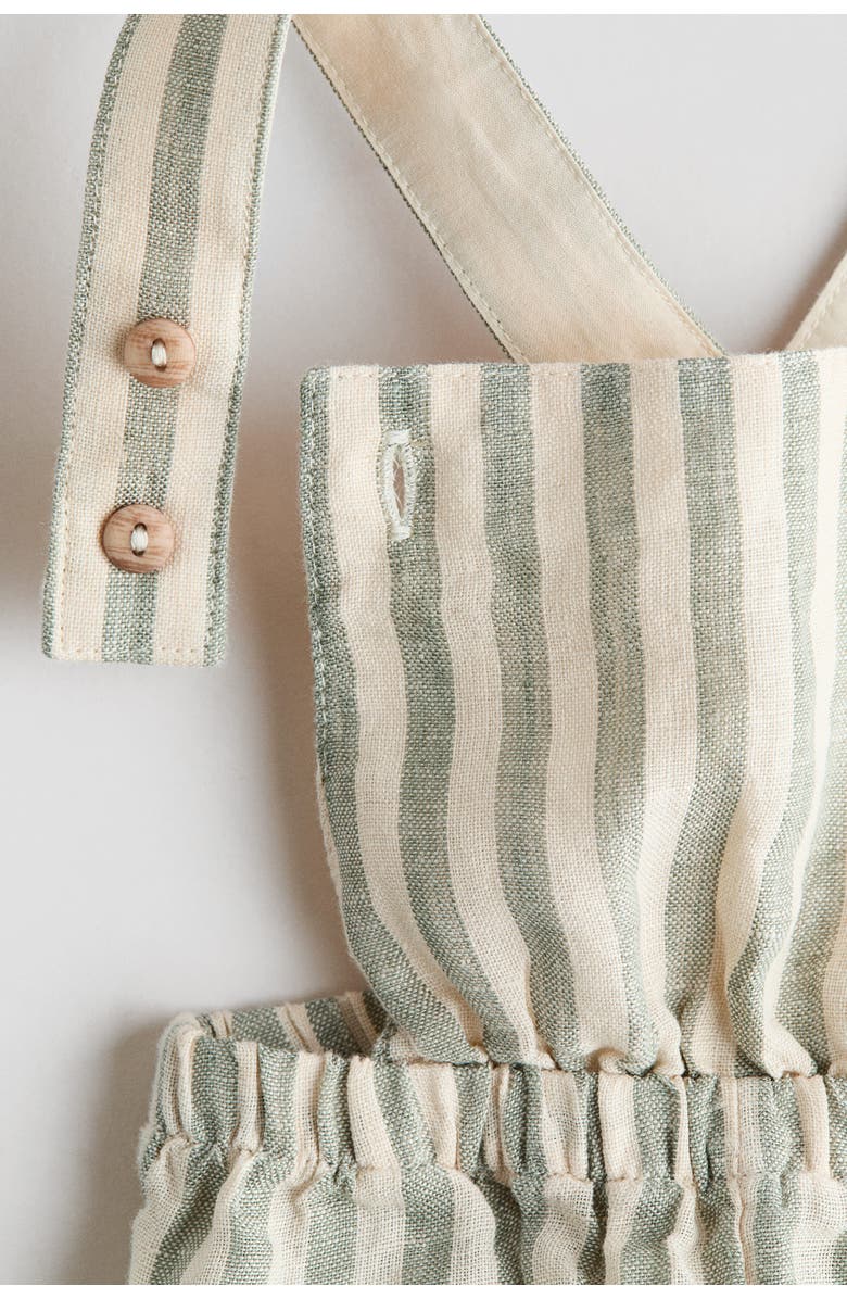 H&M 2-piece Linen And Cotton Set, Alternate, color, Beige/Green Striped