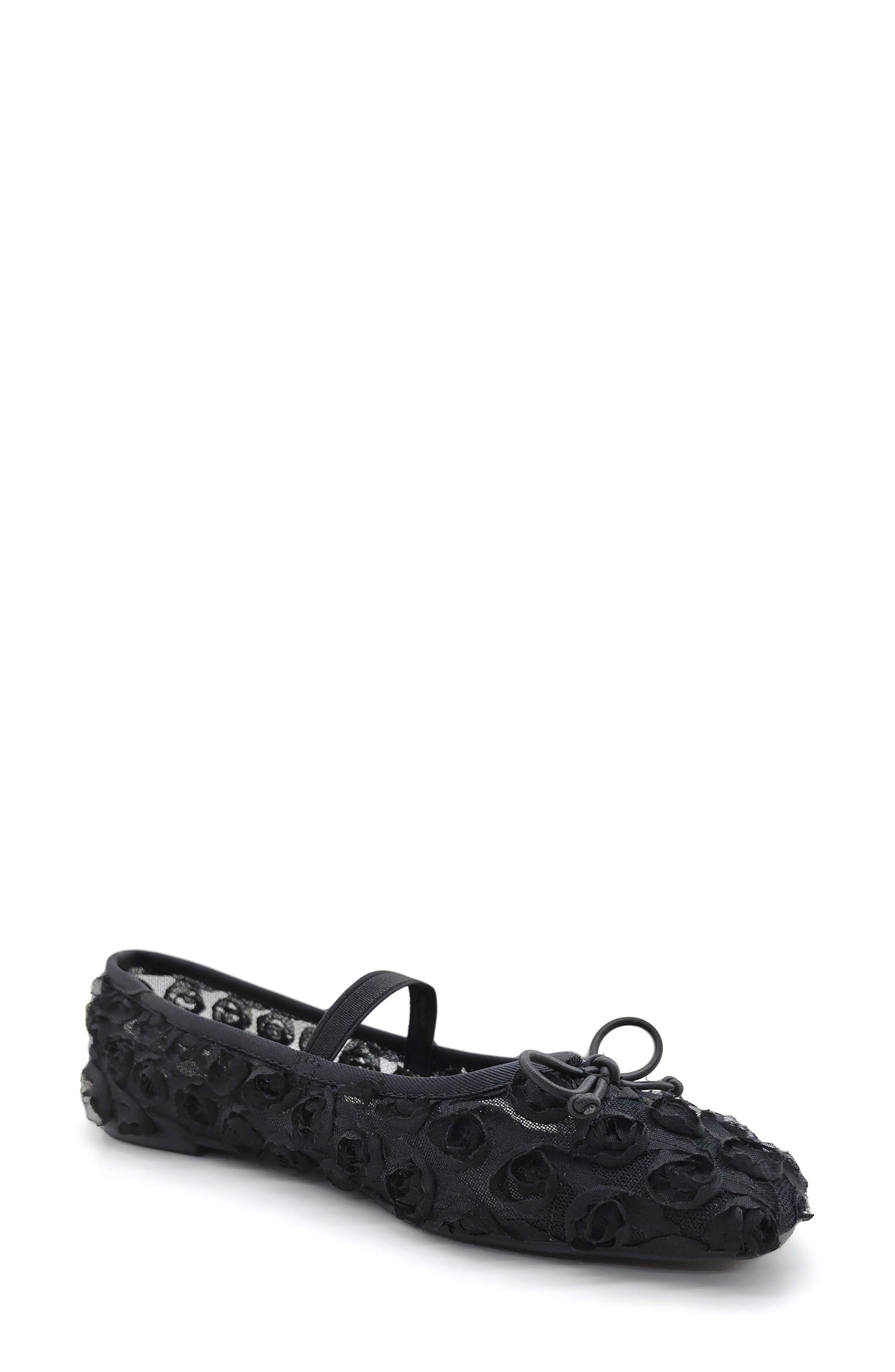 Kenneth Cole Myra Mary Jane Flat, Main, color, Black Mesh