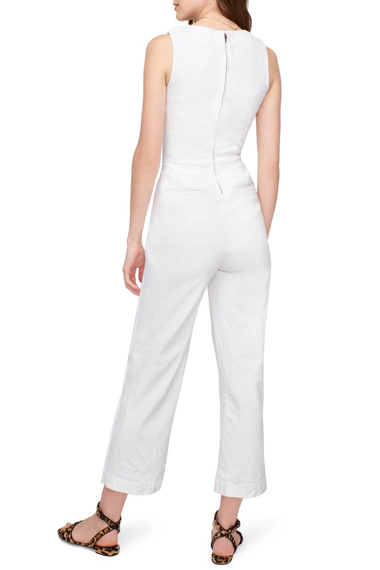 Denim Jumpsuit, Alternate, color, WHITE