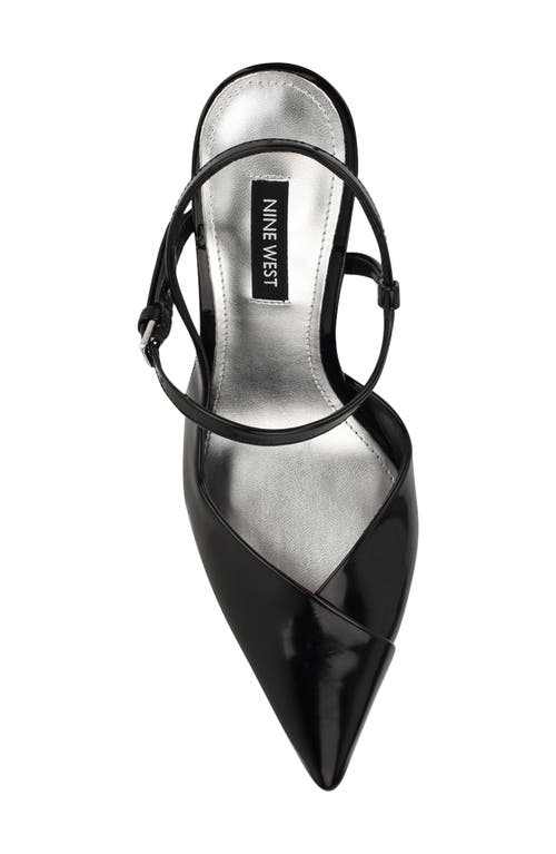 Nine West Franka Ankle Strap Pointed Toe Pump In Black