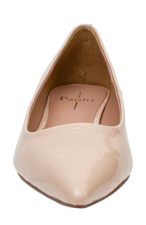 Linea Paolo Patent Pointed Toe Pump In Blush