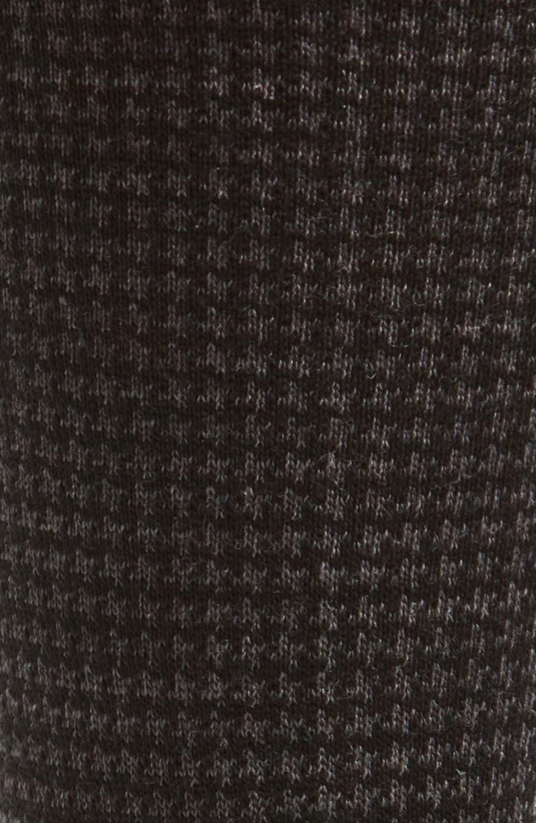 Pantherella Highbury Houndstooth Dress Socks, Alternate, color, Black