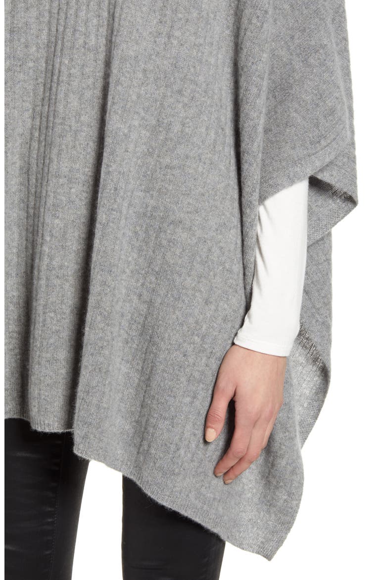 Easy Cashmere Poncho, Alternate, color, GREY MEDIUM HEATHER
