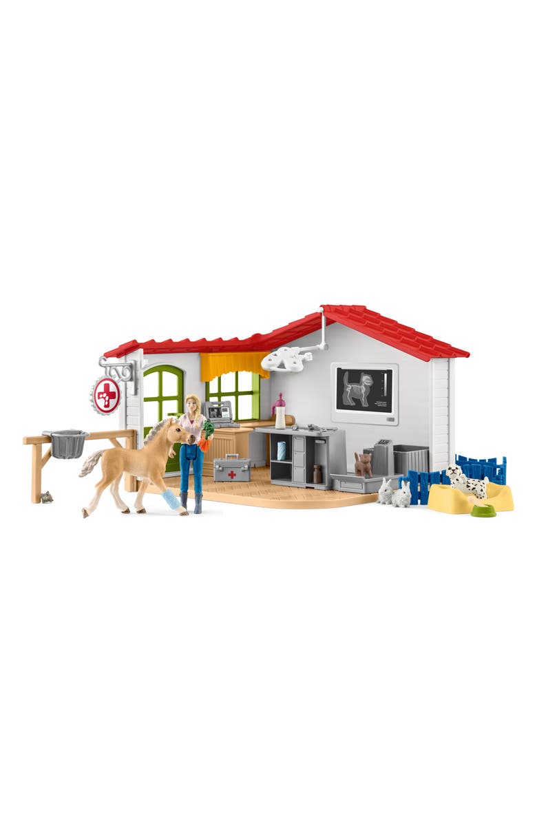 Schleich 27-Piece Vet Practice with Pets Playset, Main, color, 