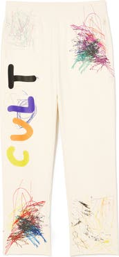 Cult of Individuality Scribble Raw Hem Sweatpants