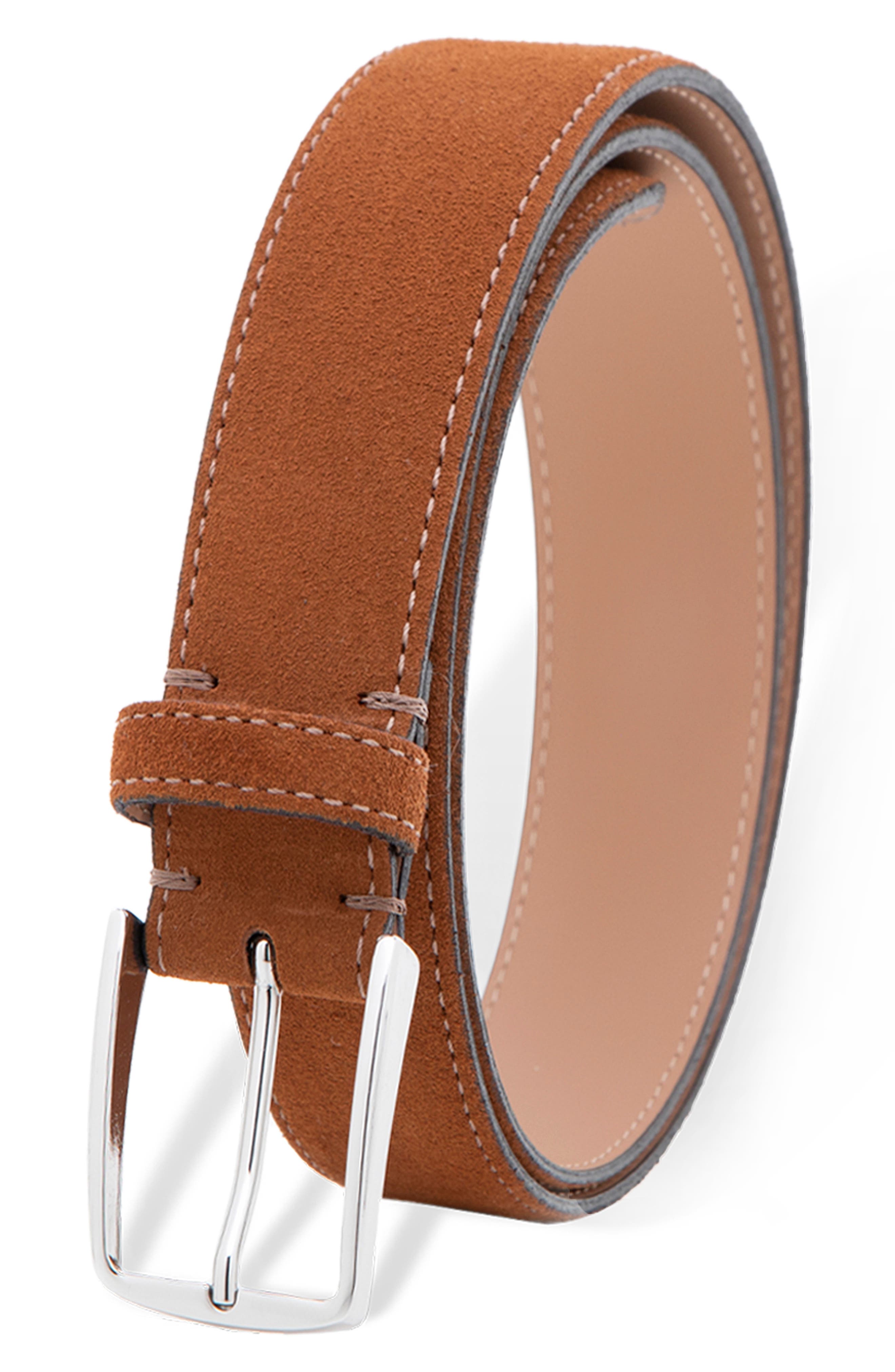 MADE IN ITALY Italian Suede Leather Belt