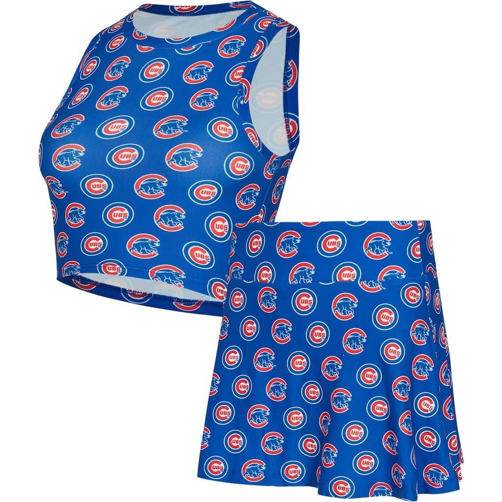 Shop Concepts Sport Royal Chicago Cubs Knit Tank Top & Skort Set