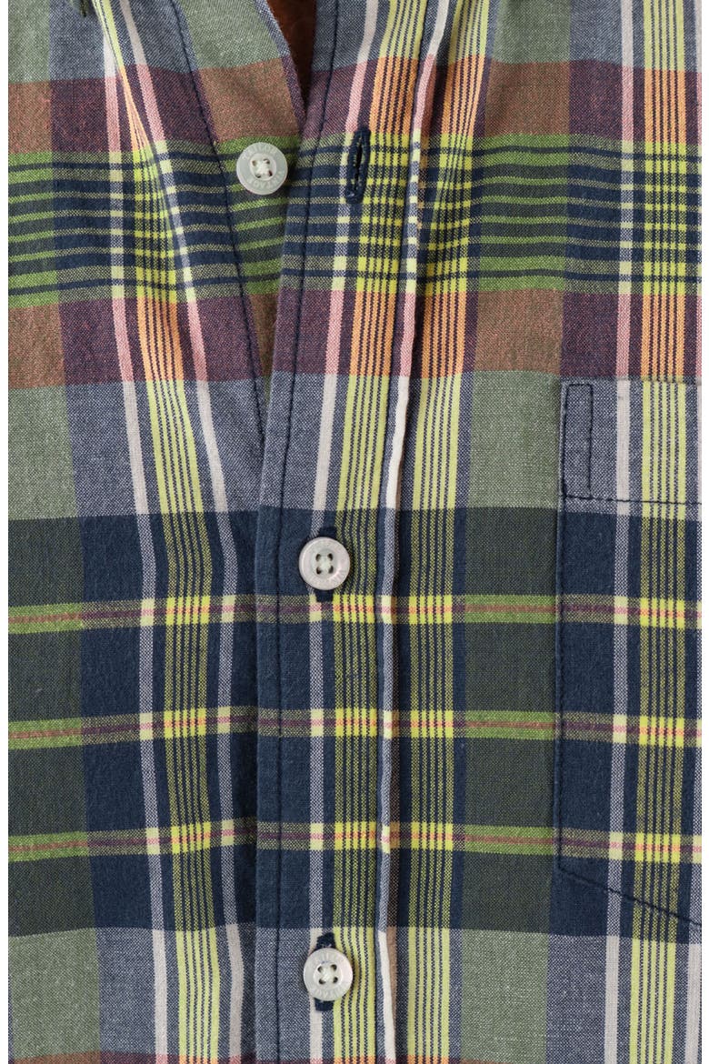 Plaid Short Sleeve Button-Down Shirt, Alternate, color, GREENWICH PLAID