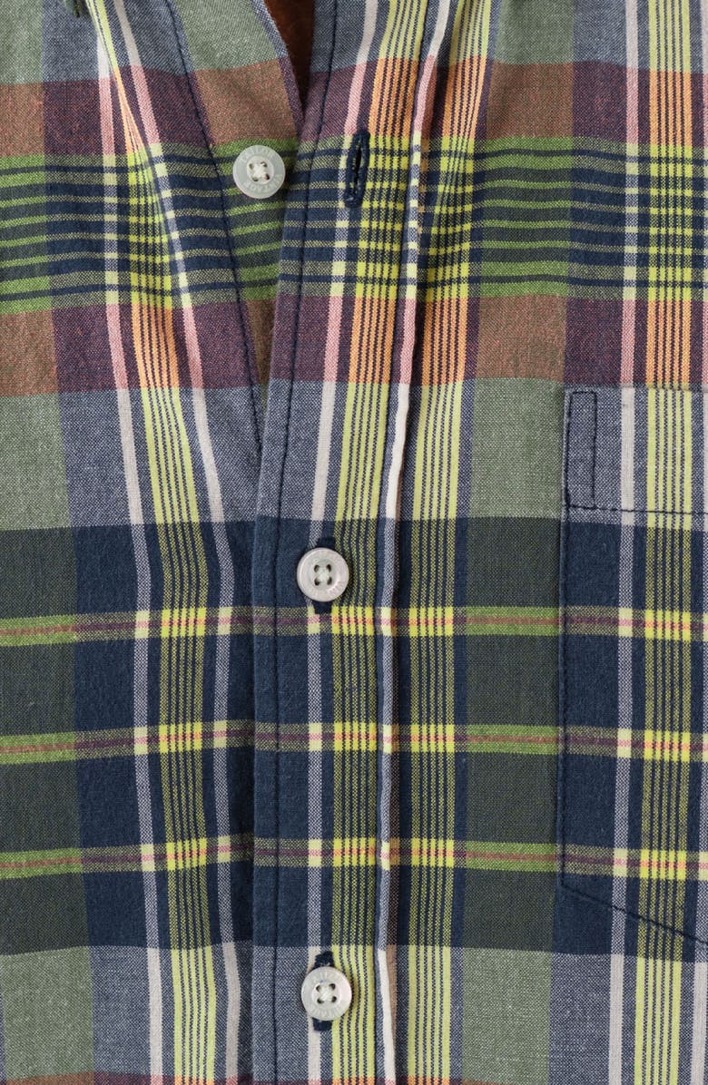 Tailor Vintage Plaid Short Sleeve Button-Down Shirt, Alternate, color, Greenwich Plaid