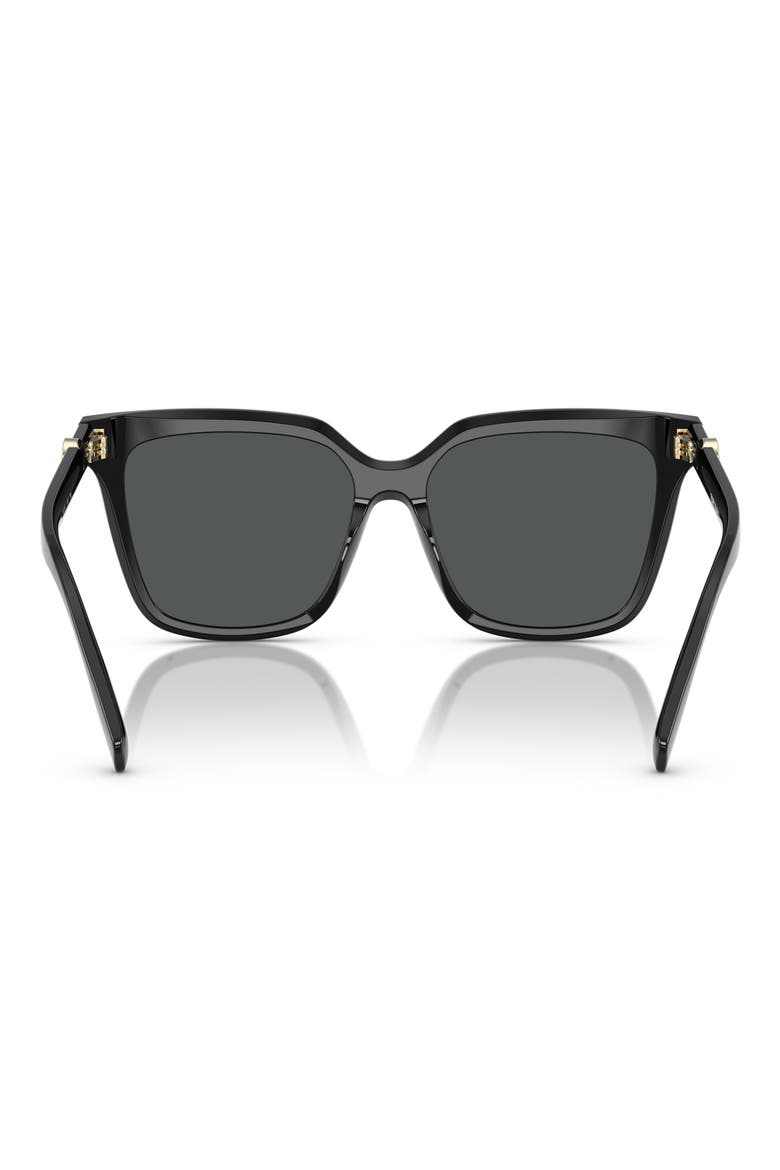 56mm Square Sunglasses, Alternate, color, BLACK