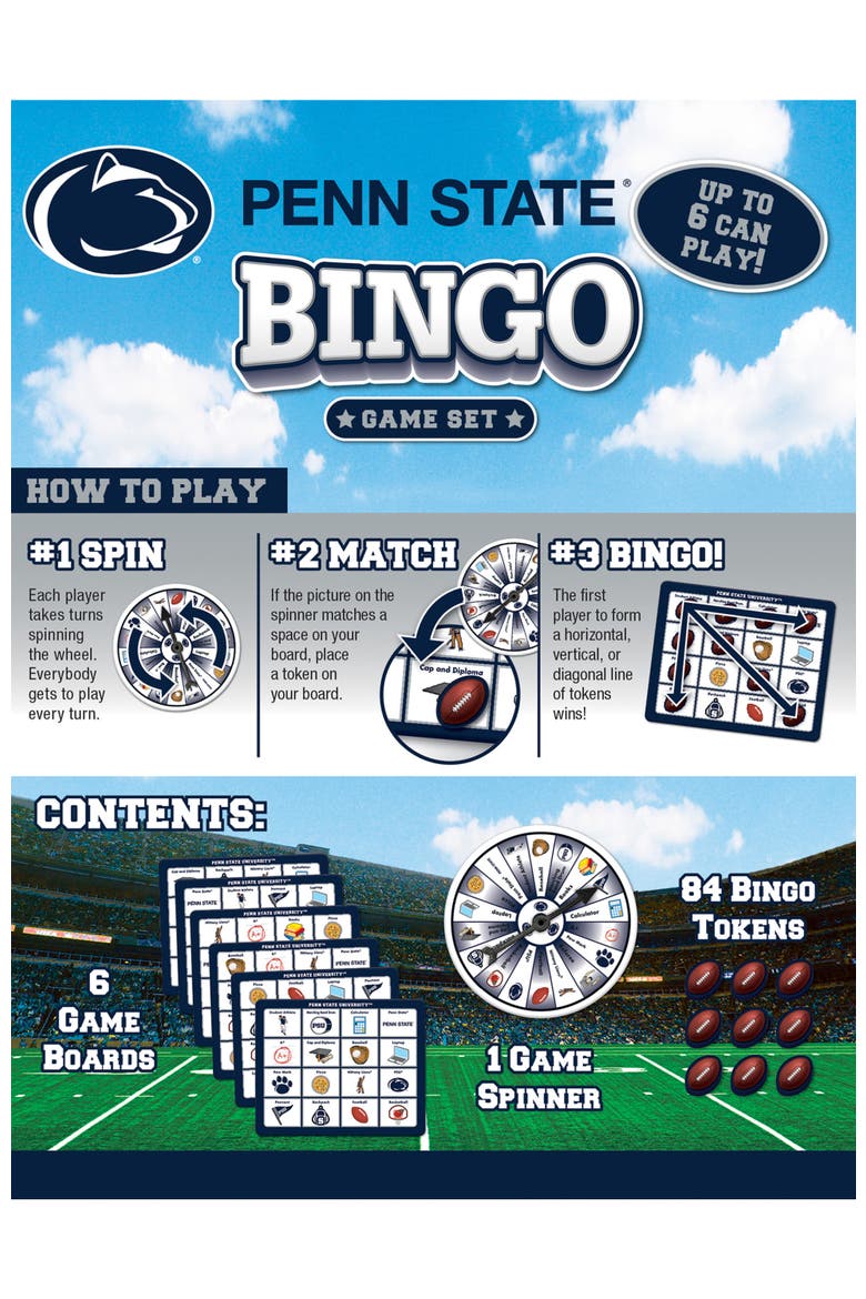 Penn State Nittany Lions NCAA Bingo Game, Alternate, color, Multicolor