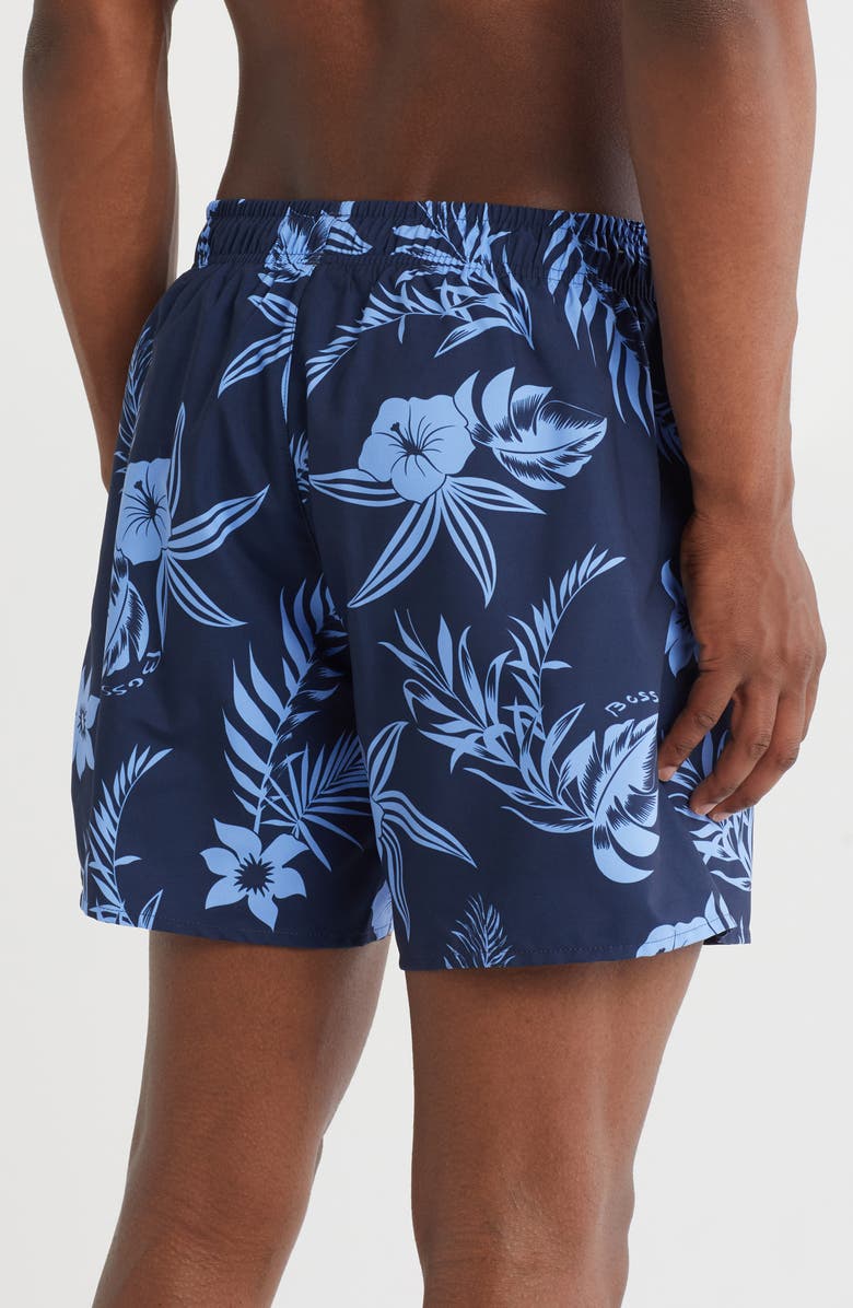 BOSS Swim Trunks, Alternate, color, Navy