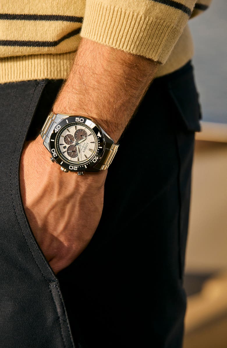 Citizen Endeavor Eco-Drive Chronograph Bracelet Watch, 43mm, Alternate, color,