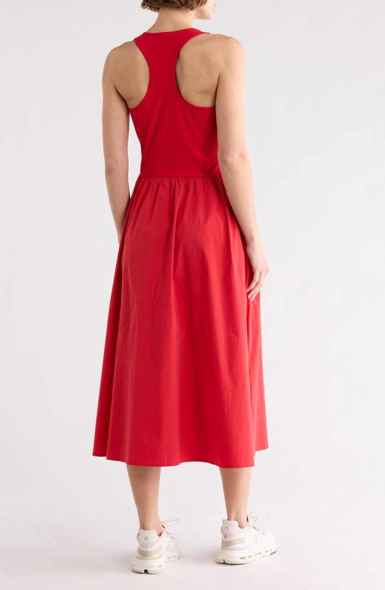 Sweaty Betty Explorer Rib Bodice Racerback Dress, Alternate, color, Carmine Red