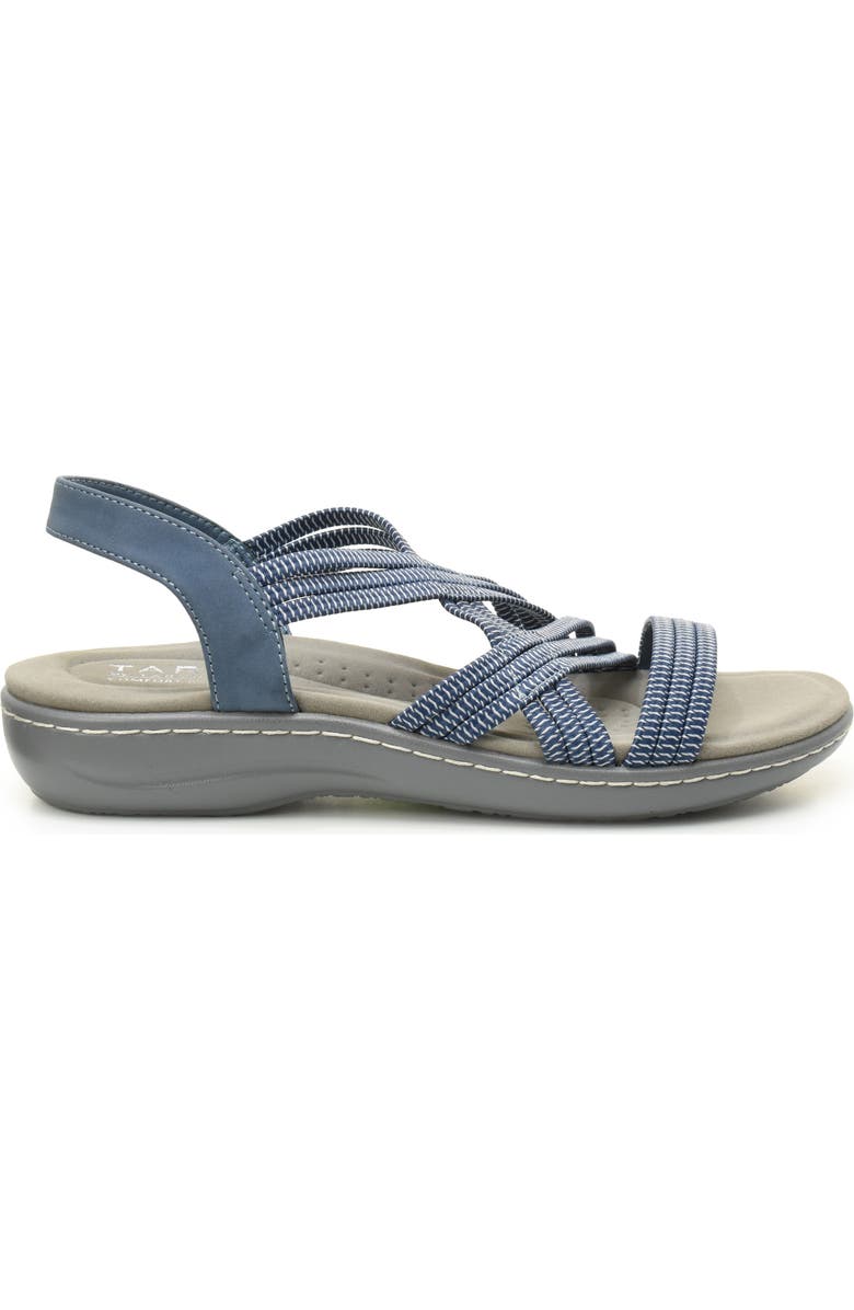 Taryn Rose Elastic Slingback Sandal, Alternate, color, Blue