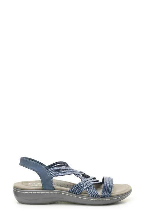 Taryn Rose Elastic Slingback Sandal In Blue