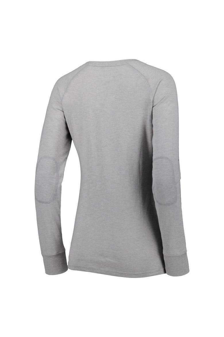 Women's Gray Clemson Tigers Payton Elbow Patch Slub Raglan Long Sleeve T-Shirt, Alternate, color, Gray