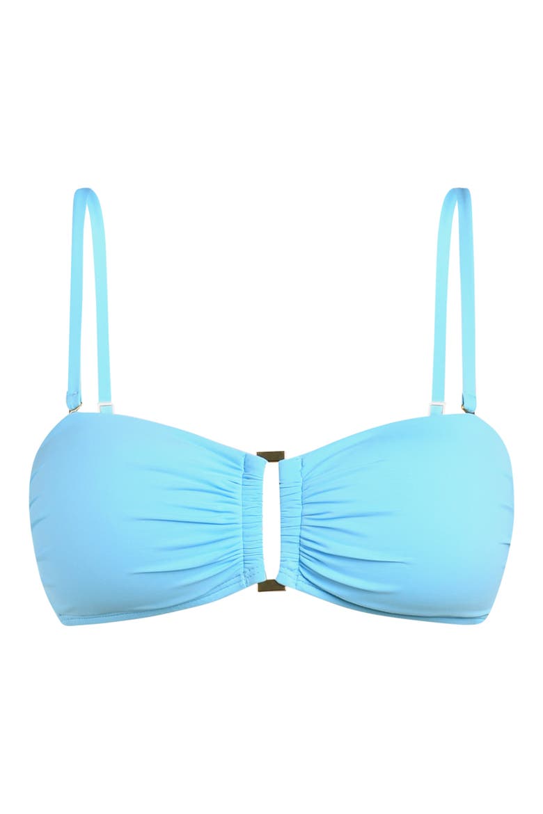 Island Goddess Bandeau Bikini Top, Alternate, color, SKY