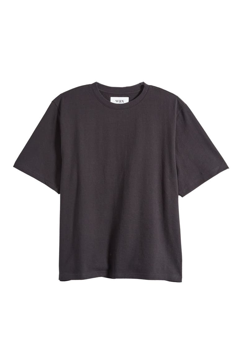 Dean Boxy Textured Organic Cotton T-Shirt, Alternate, color, BLACK