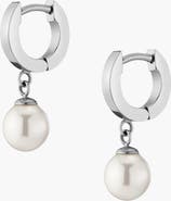 Aurate Unbreakable Pearl Huggie Earrings