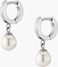 Aurate Unbreakable Pearl Huggie Earrings