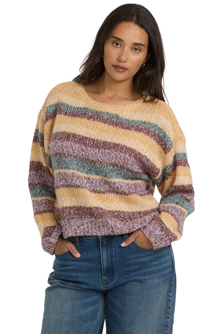 So Spaced Out Stripe Sweater, Alternate, color, MULCH
