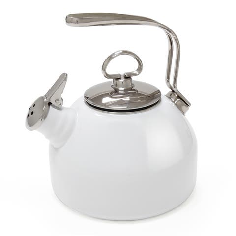 Classic Enamel-on-Steel Teakettle, 1.8 quart