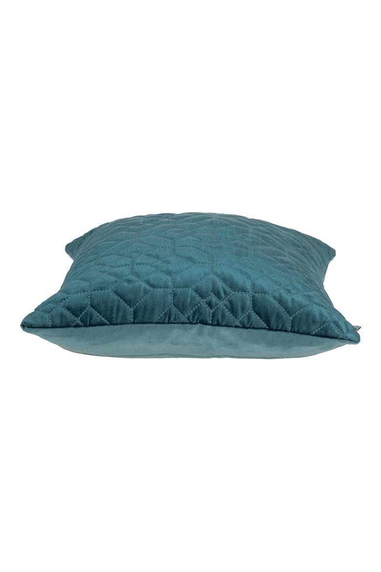 Sora Quilted Throw Pillow, Alternate, color, TEAL