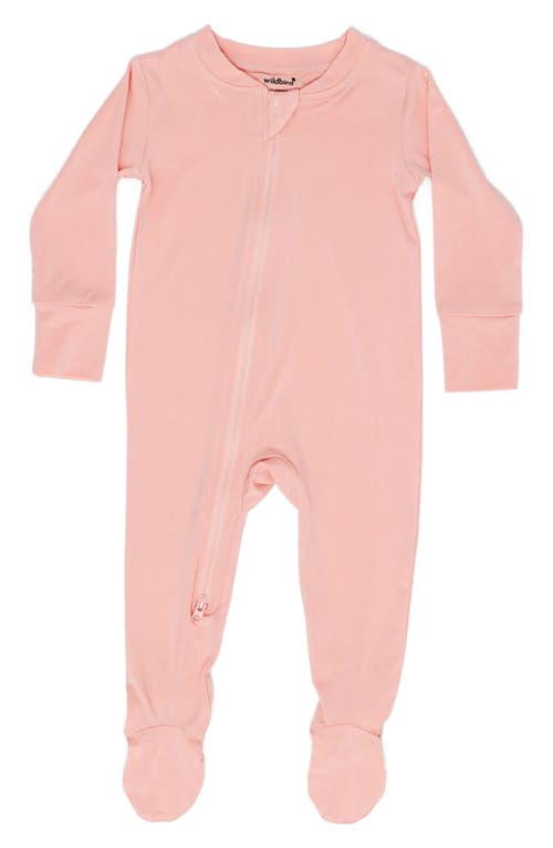 Wildbird Cloudblend™ Footie One-piece Pajamas In Pink
