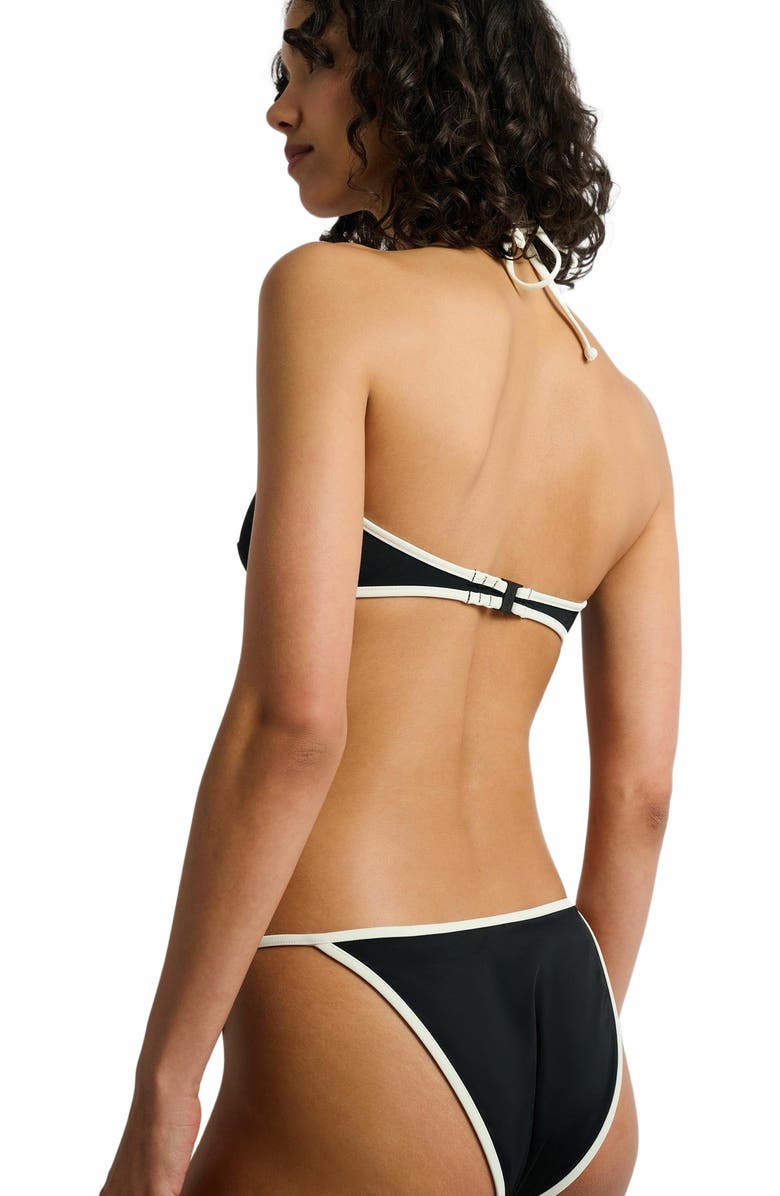 Onia Palermo Bikini Top, Alternate, color, Black/Egret