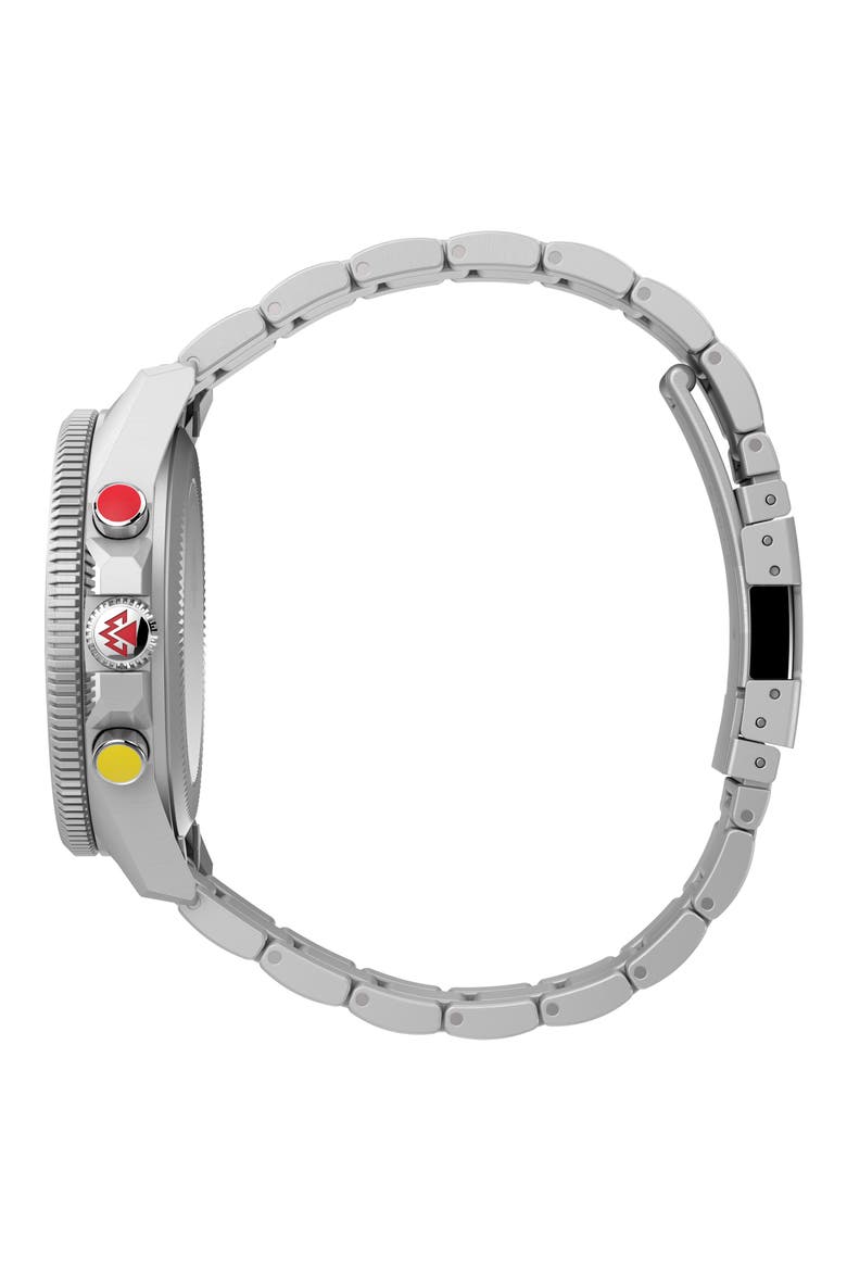 Expedition North Compass Bracelet Watch, 43mm, Alternate, color, SILVER/ BLACK/ SILVER