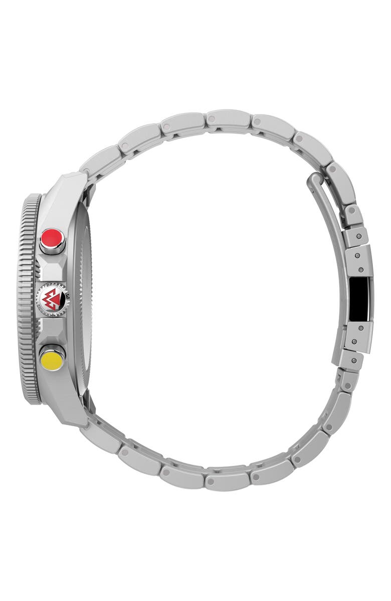 Timex<sup>®</sup> Expedition North Compass Bracelet Watch, 43mm, Alternate, color, Silver/ Black/ Silver