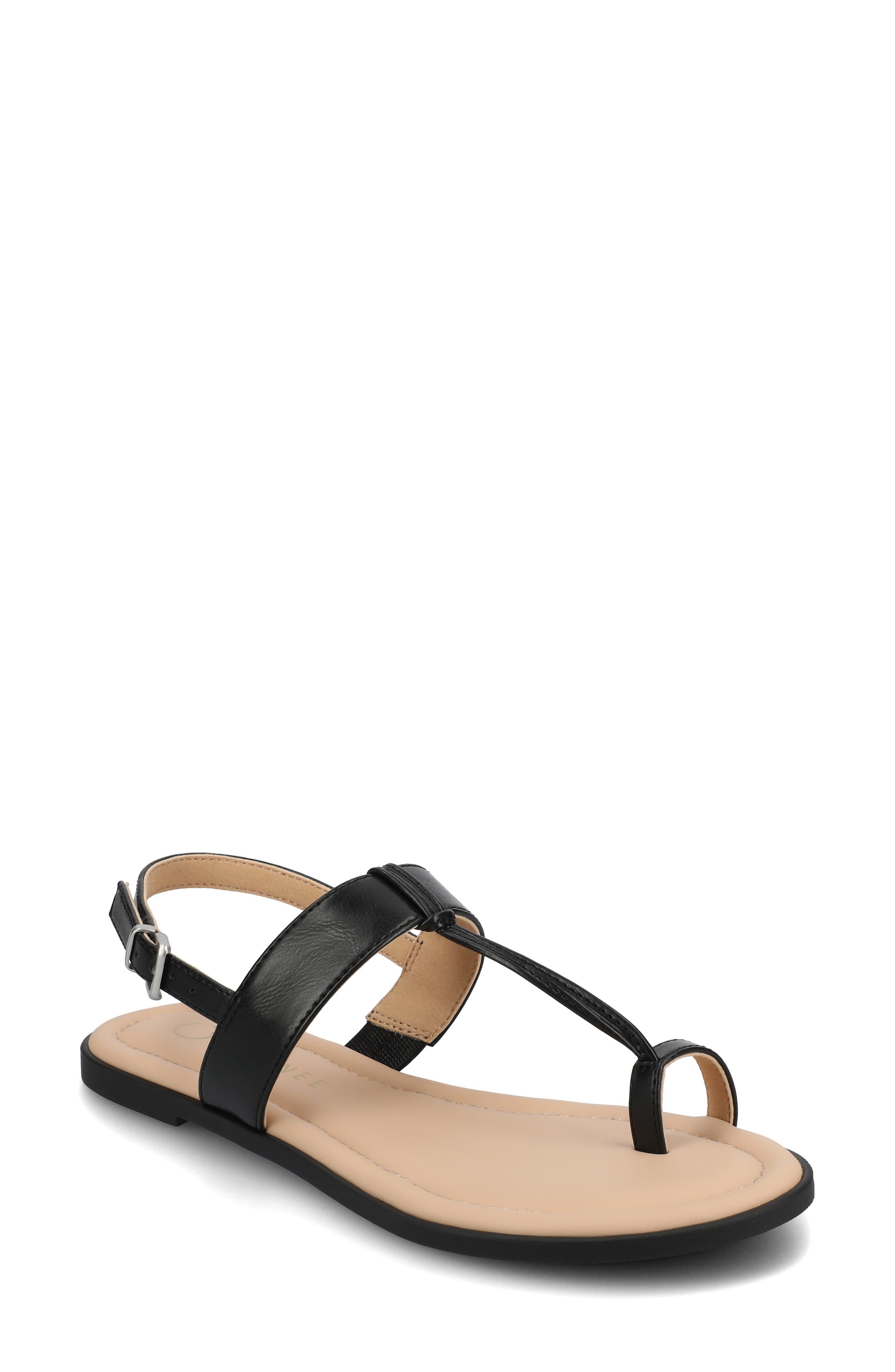Journee Collection Gerra Toe Loop Sandal, Main, color, 