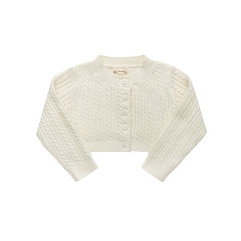 Looms Keepsake Collection - Girls Cable Knit Cardigan (Toddler, Little Kid & Big Kid)