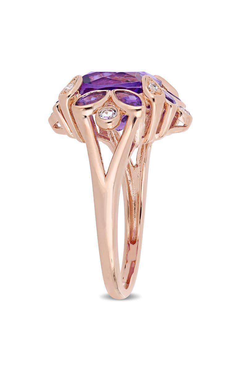 Julianna B. Amethyst & White Topaz Floral Ring, Alternate, color, Amethyst