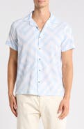T.R. PREMIUM Geometric Print Camp Shirt