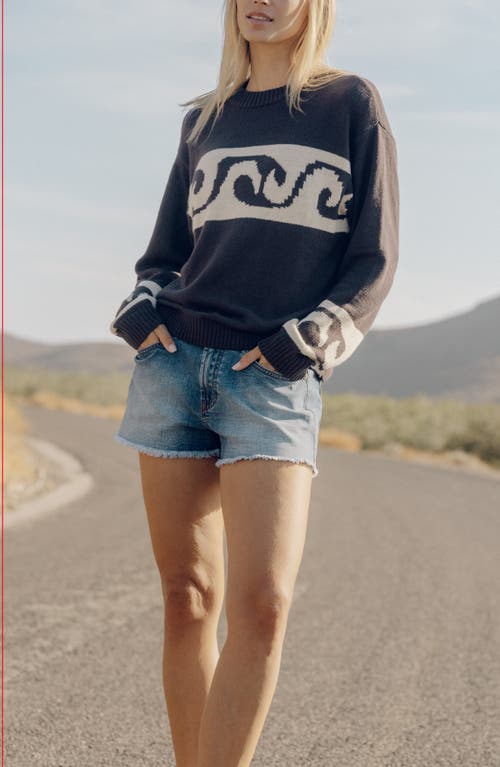 Billabong Wave Fade Crewneck Sweater In Brown