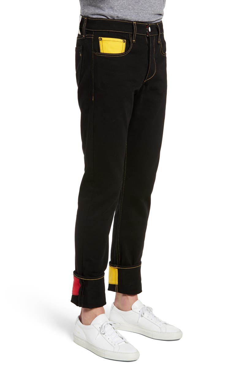 rag & bone Mickey Mouse Unisex Slim Fit Jeans, Alternate, color, 