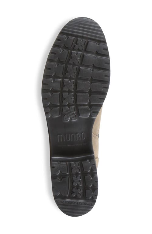 Munro Hartley Combat Boot In Almond Suede