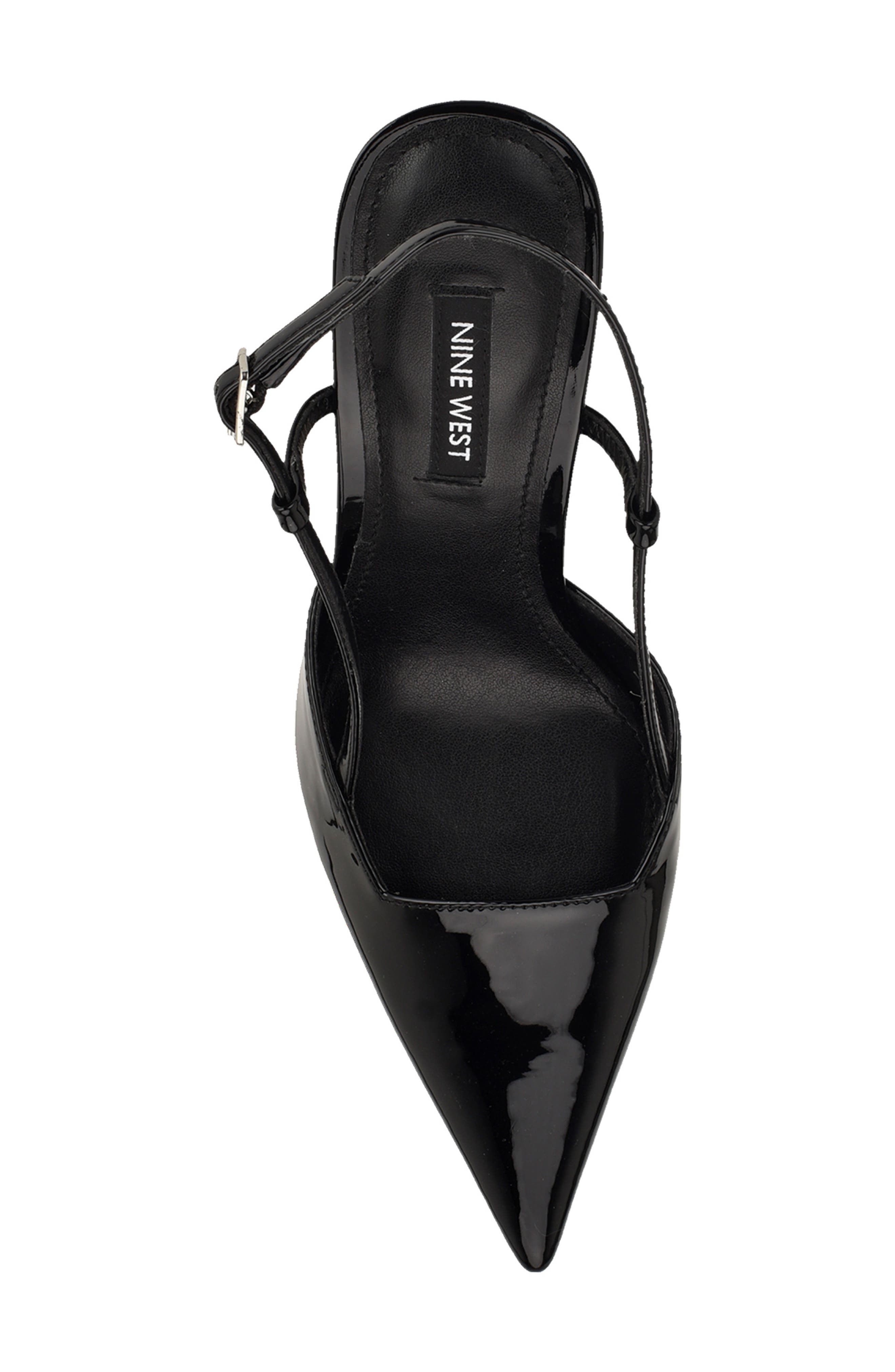 Nine West Mianda Pointed Toe Slingback Pump, Alternate, color, Black