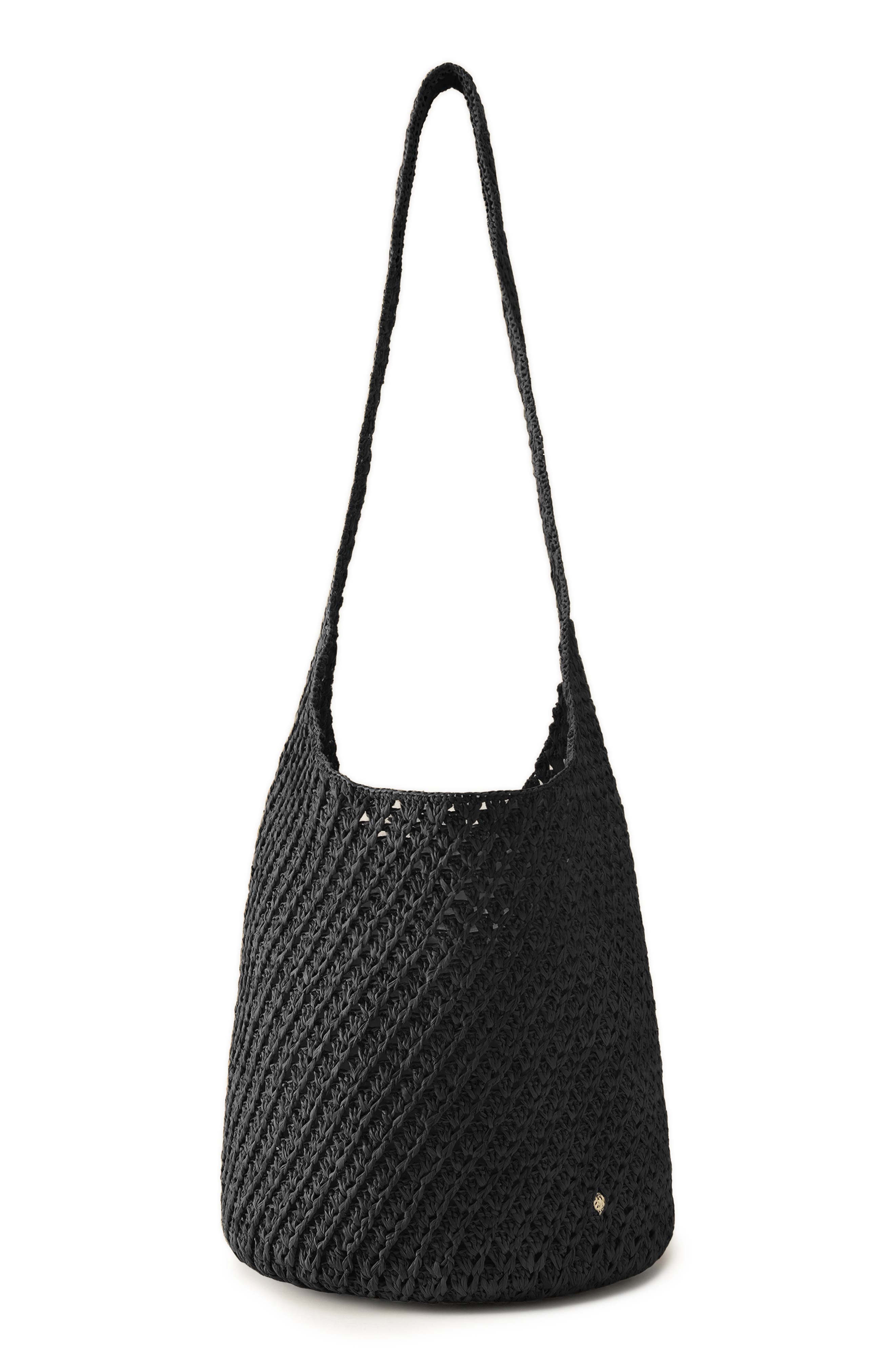 Helen Kaminski Lani Crochet Raffia Shoulder Bag, Main, color, 