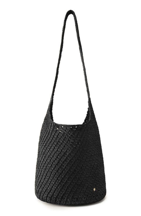 Lani Crochet Raffia Shoulder Bag