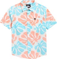 Quiksilver Kids' Sol Tiles Classic Short Sleeve Button-Up Shirt